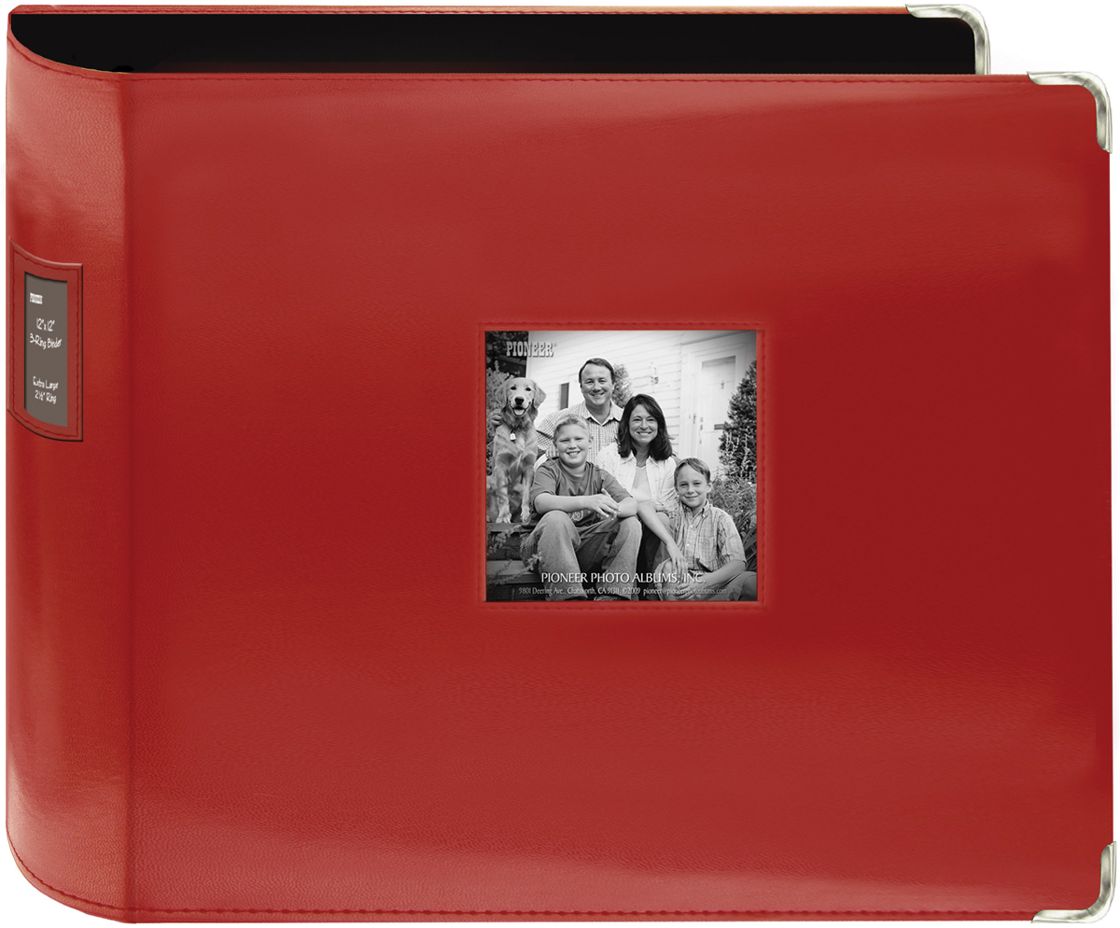 Pioneer, 12x12 3-Ring Album, Red Sewn