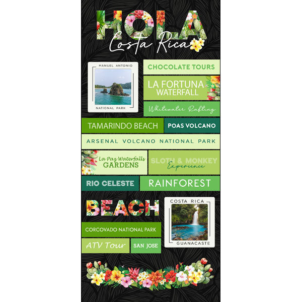 Scrapbook Customs, Costa Rica Tropical Flower Sticker