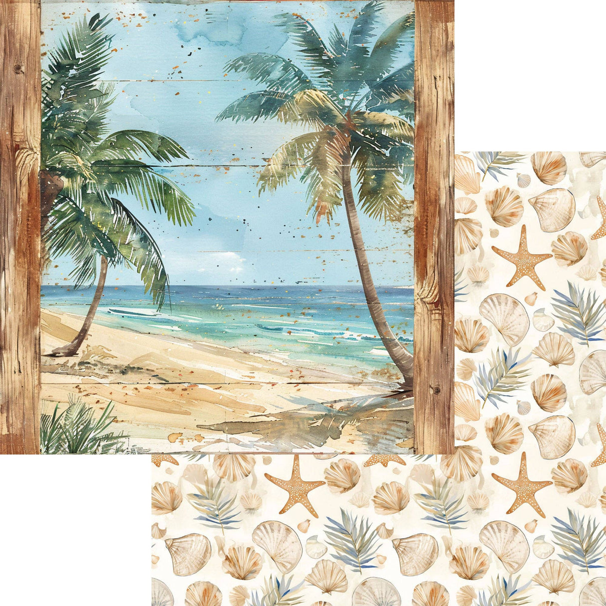 SSC Designs, Palm Trees 12 x 12 Double-Sided Scrapbook Paper