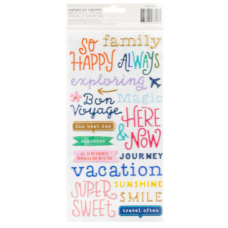 American Crafts, Paige Evans, Thickers Phrases - Adventurous
