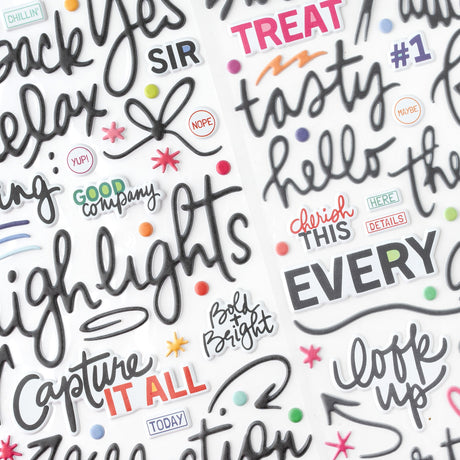 American Crafts, Vicki Boutin, Thickers, Titles - Bold Bright