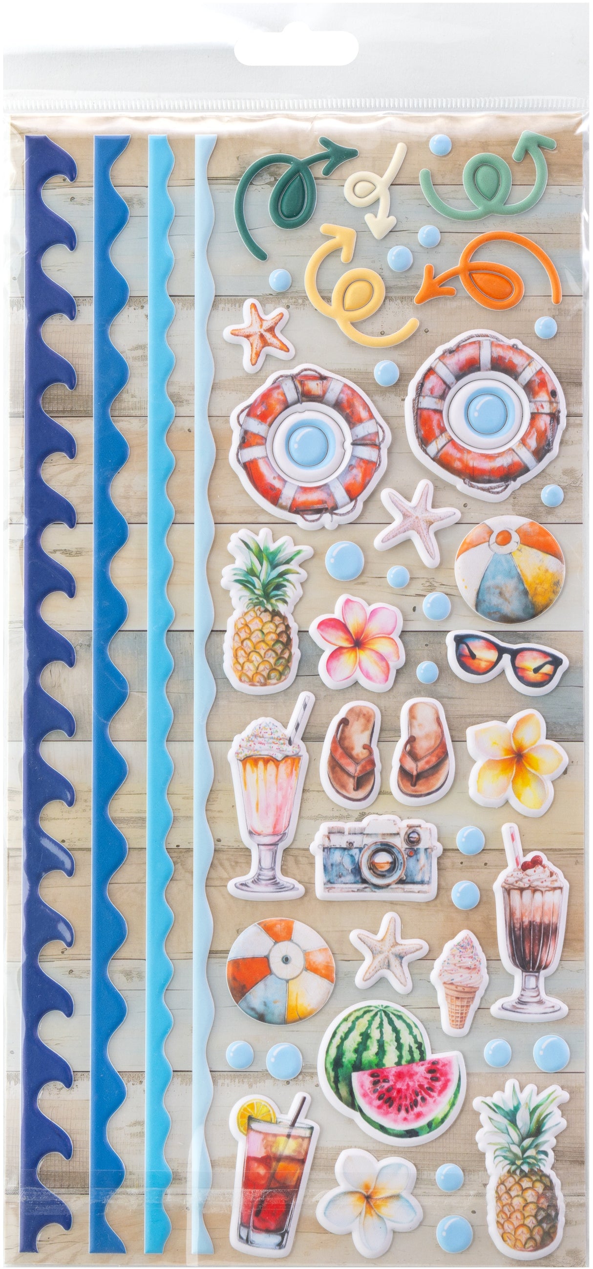 49 and Market, Puffy Stickers, Beach Vibes