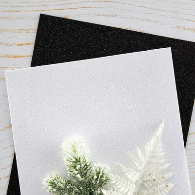 Spellbinders, Pop Up Die Cutting Glitter Sheets-White & Black