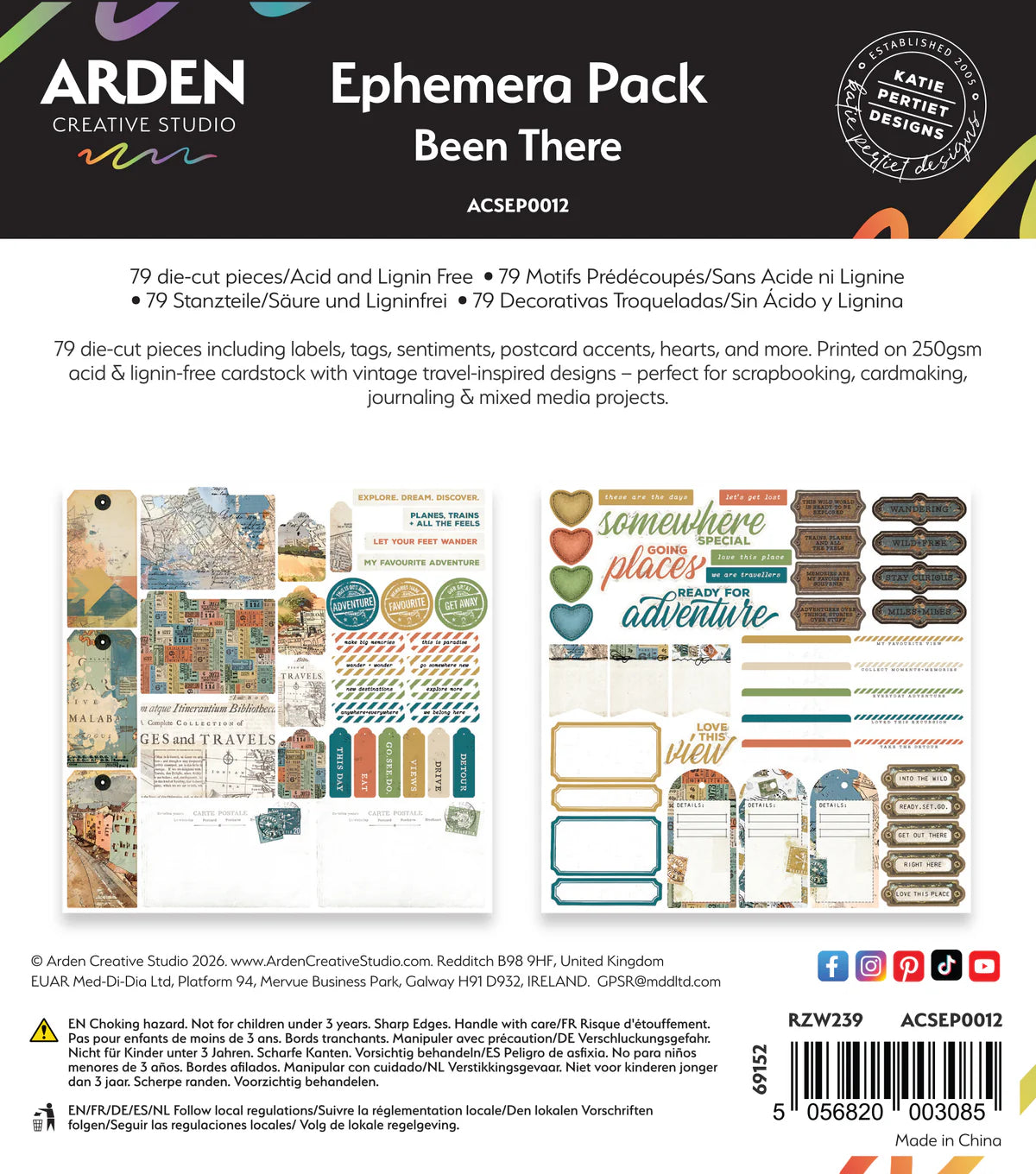 Arden Creative Studio, Been There Ephemera Pack