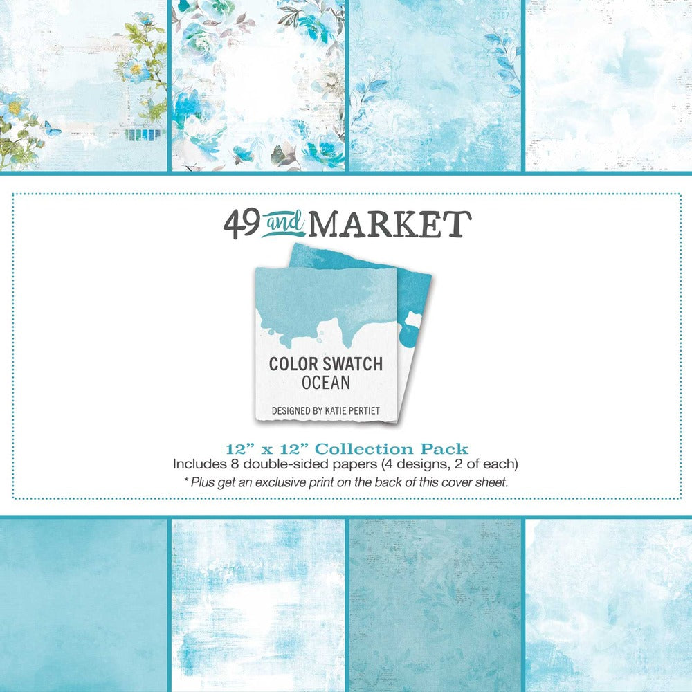 49 and Market, Color Swatch Ocean Paper Pack