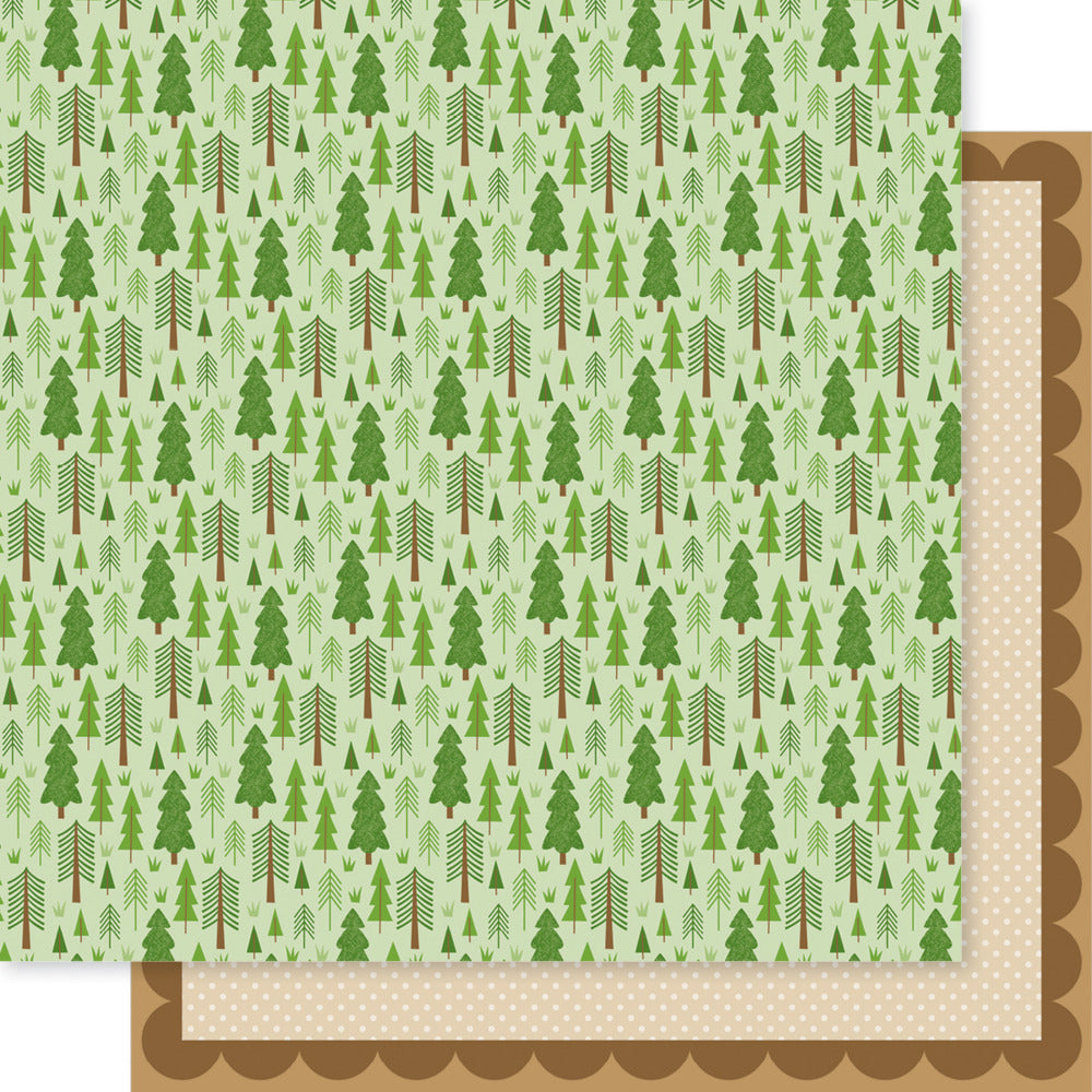 Bella Blvd, 12X12 Patterned Paper, Adventure Awaits - Treescape