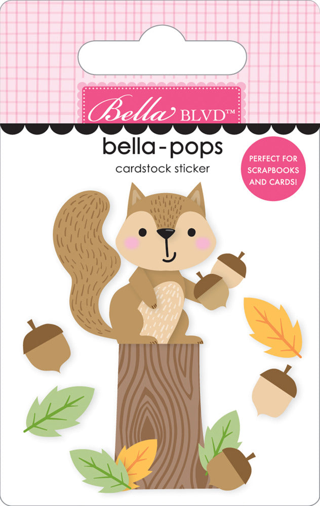 Bella Blvd, Bella-pops 3D Cardstock Sticker, Nutty Little Friend