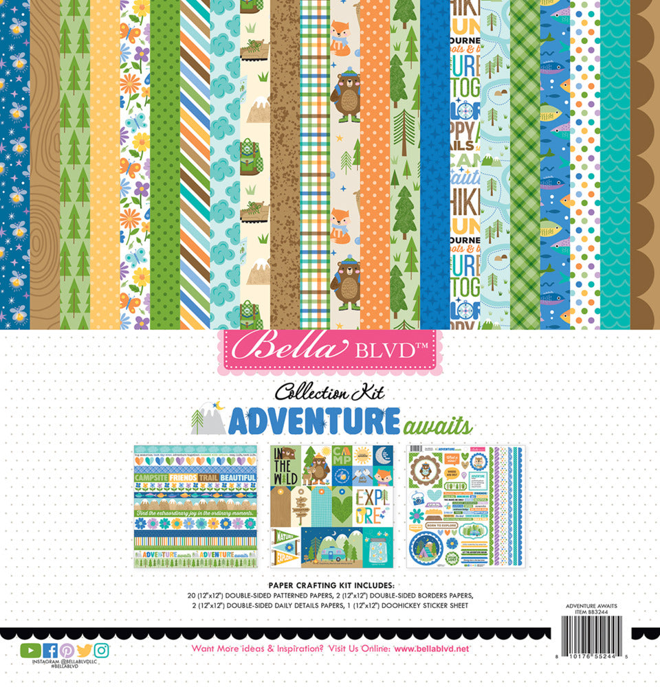 Bella Blvd, 12x12 Collection Kit, Adventure Awaits