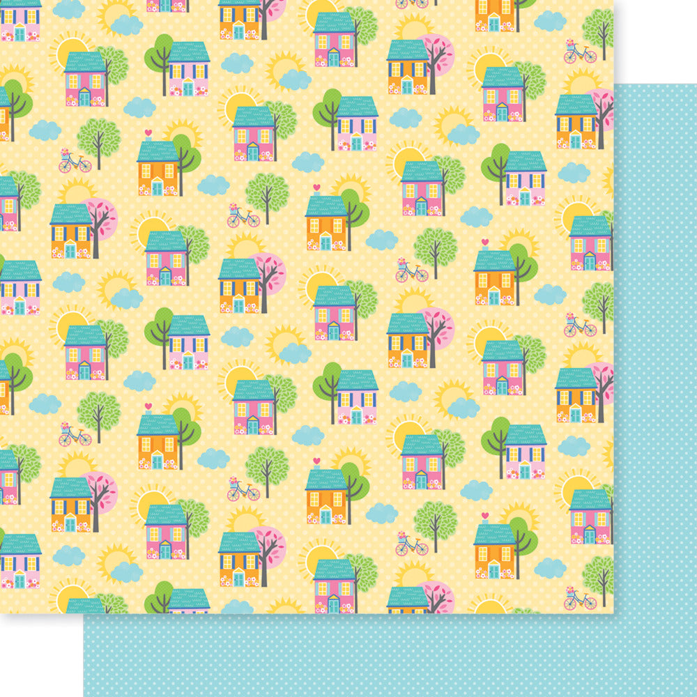 Bella Blvd, 12X12 Patterned Paper, Walking on Sunshine - Sunny Side Street