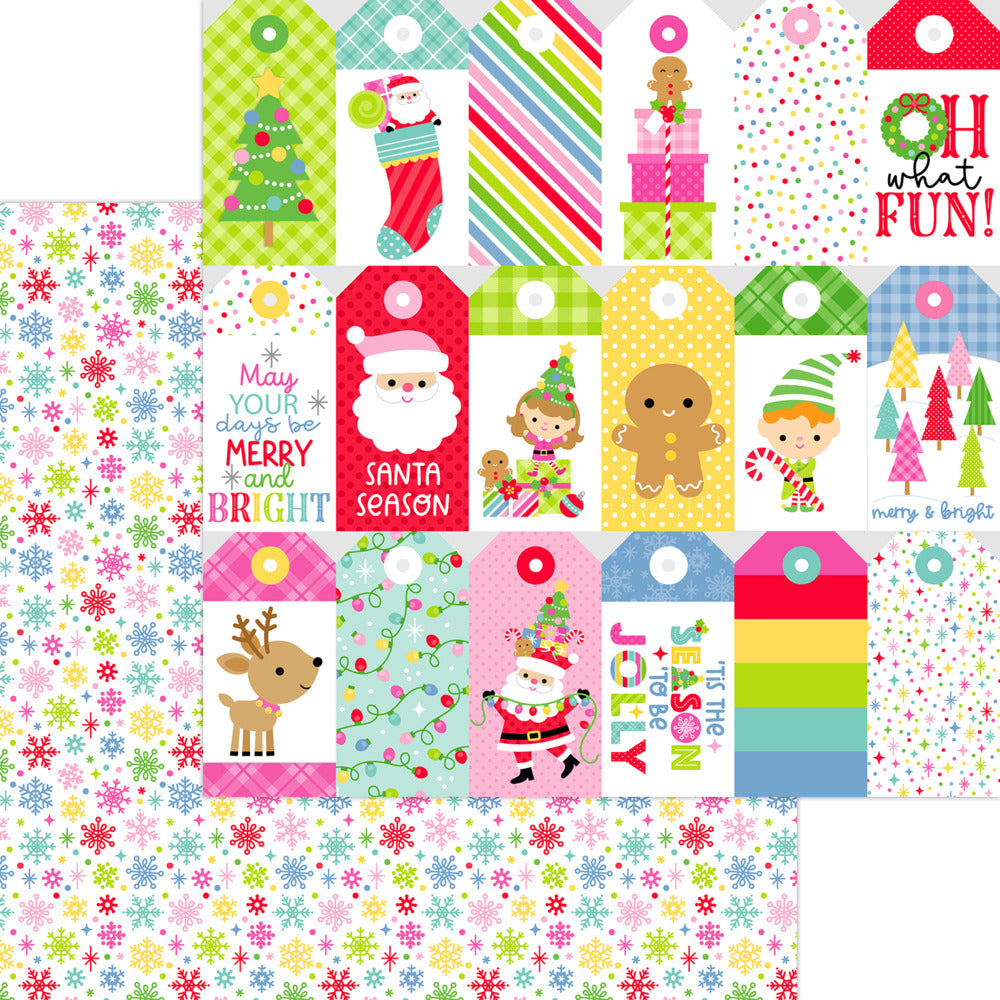 Doodlebug Design, 12X12 Patterned Paper, Oh What Fun - Snow What Fun