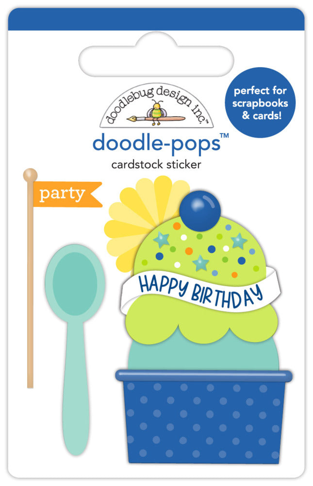 Doodlebug, Doodle-pops Cardstock Sticker, Birthday Sundae Pre-order