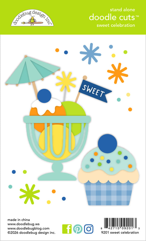Doodlebug,  Die, Sweet Celebration Pre-order