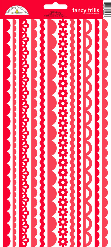 Doodlebug, Fancy Frills Stickers, Ladybug Pre-order