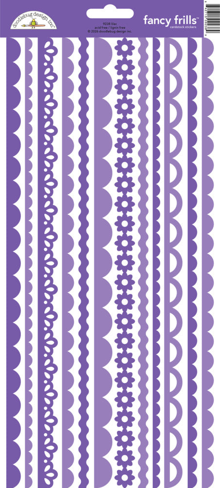 Doodlebug, Fancy Frills Stickers, Lilac  Pre-order