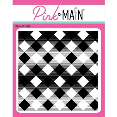 Pink & Main, Embossing Folder, Buffalo Plaid 6x6