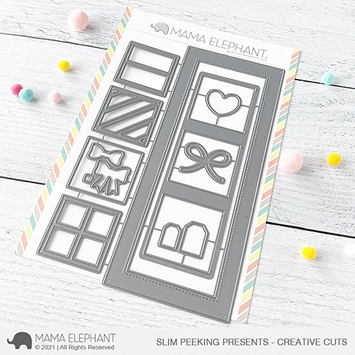 Mama Elephant, Slim Peeking Presents Die Cut
