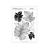 Concord & 9th, Kristina Werner, Clear Stamp & Stencil,  Long Line Leaves