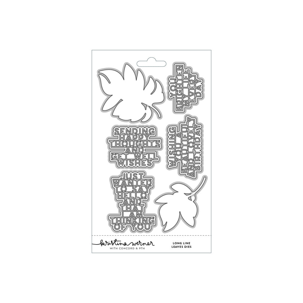 Concord & 9th, Kristina Werner, Clear Stamp & Die,  Long Line Leaves