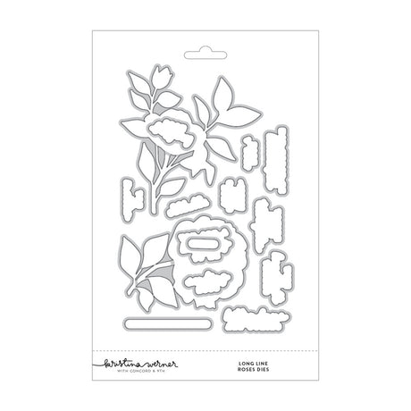 Concord & 9th, Kristina Werner, Long Line Roses, Clear Stamp & Die