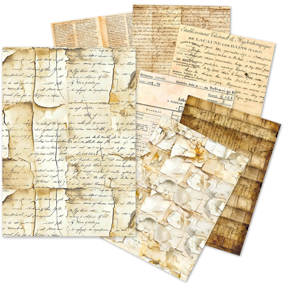 Ciao Bella, LuMania A5 Tissue Paper Set, Vintage Manuscript