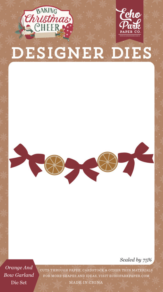 Echo Park, Die, Baking Christmas Cheer - Orange And Bow Garland