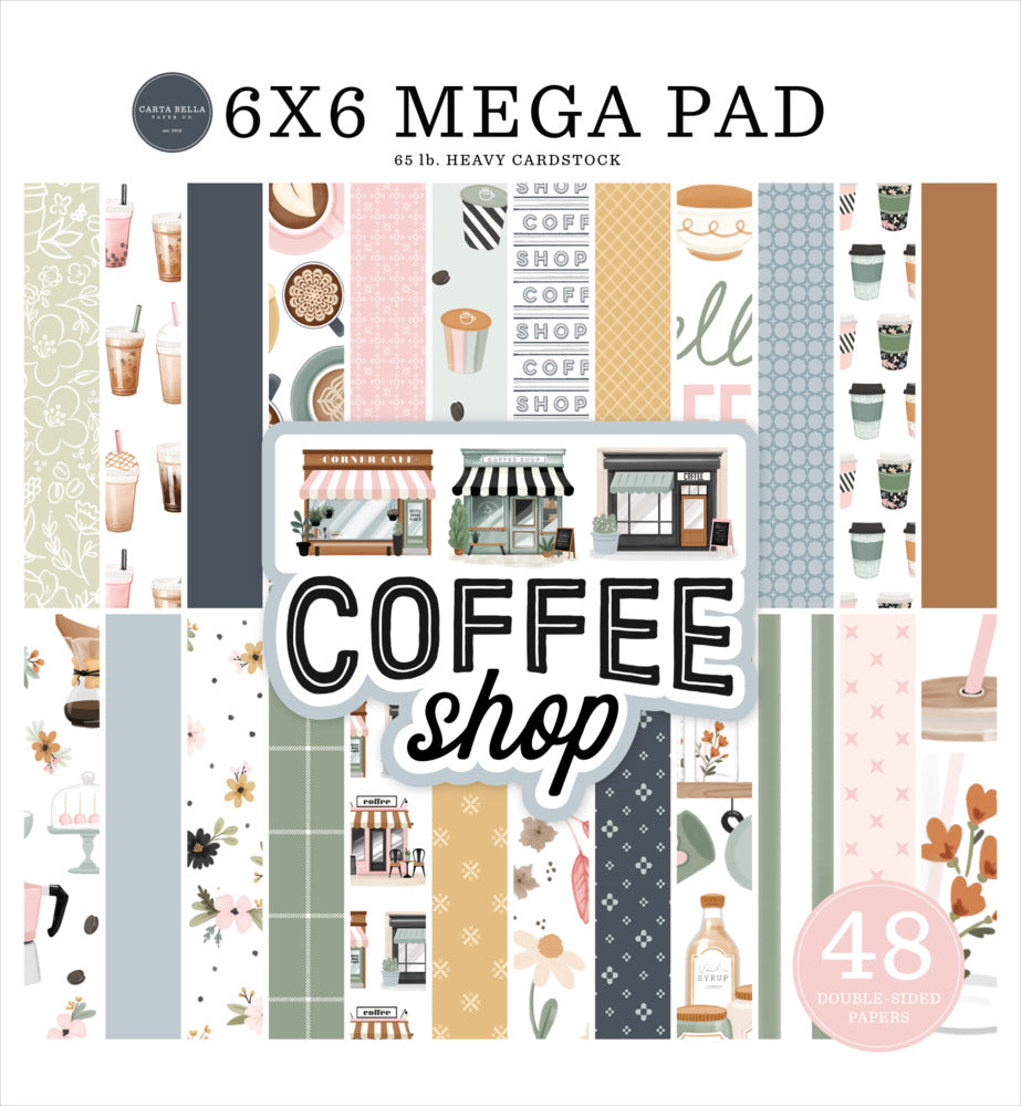 Echo Park, 6x6 Mega Paper Pad, Coffee Shop