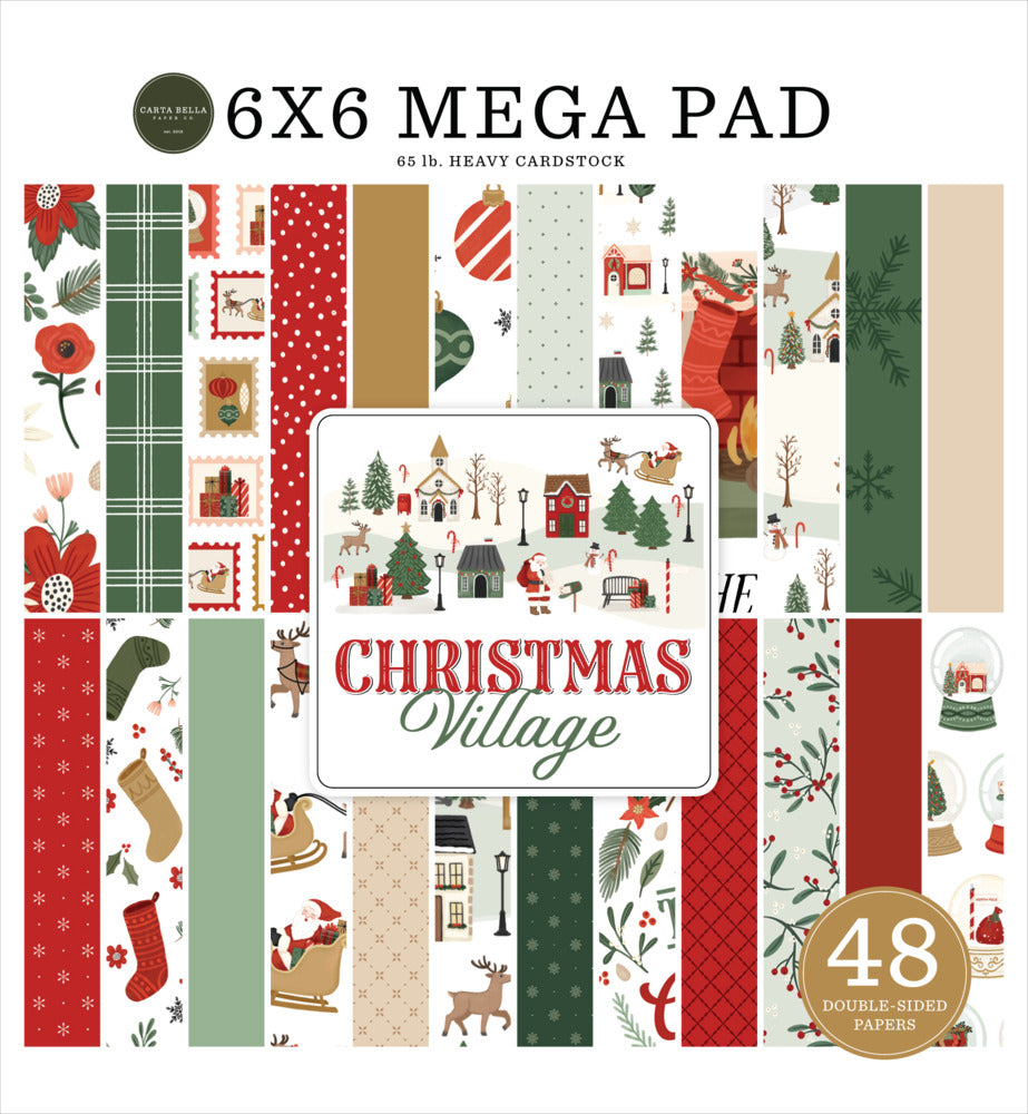 Echo Park, 6x6 Mega Paper Pad, Christmas Village