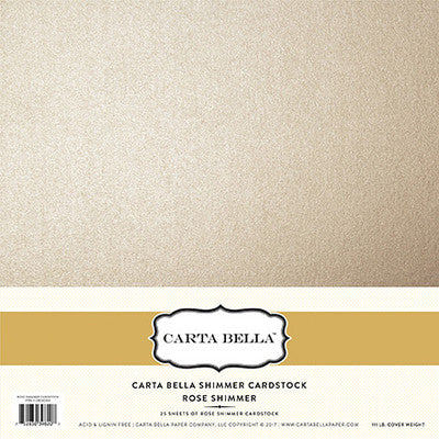 Carta Bella; Shimmer Cardstock; Rose Shimmer