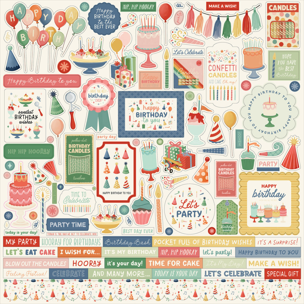 Carta Bella, They Say it's Your Birthday Sticker Sheet
