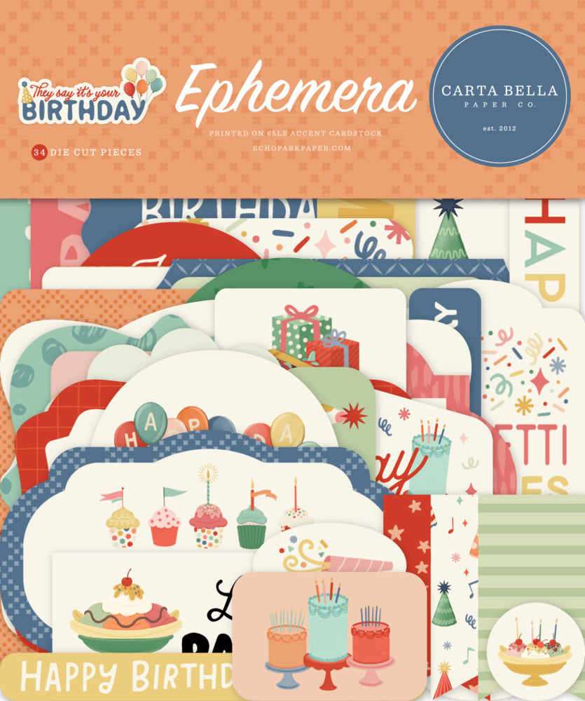 Carta Bella, They say it's Your Birthday Ephemera