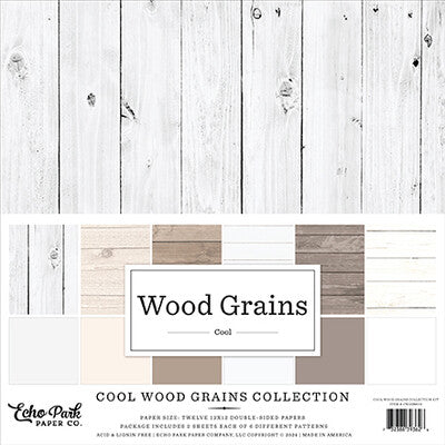 Echo Park; Cool Wood Grains Paper Pack