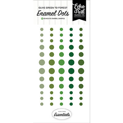 Echo Park, Enamel Dots, Olive Green to Forest