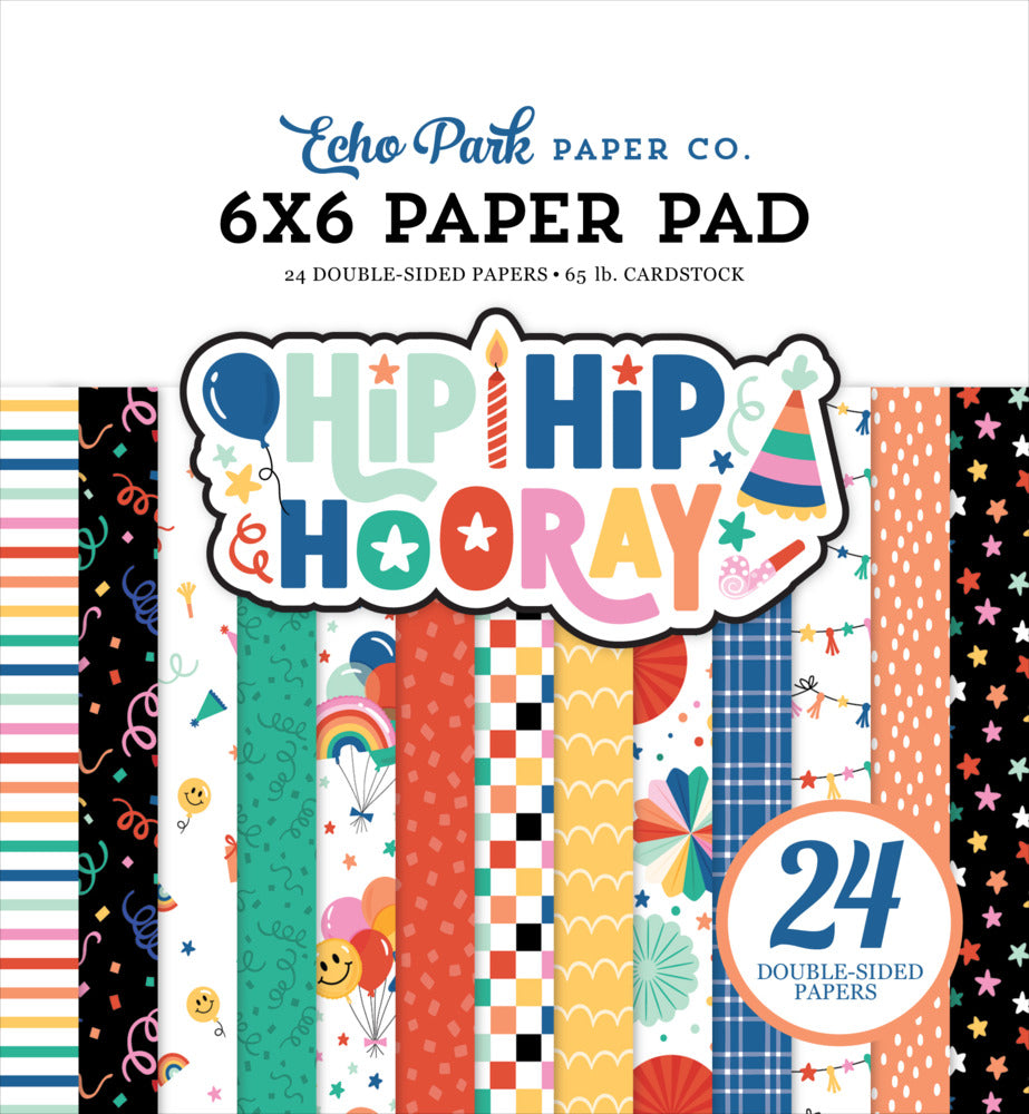 Echo Park; Hip Hip Hooray 6 x 6 Paper Pack