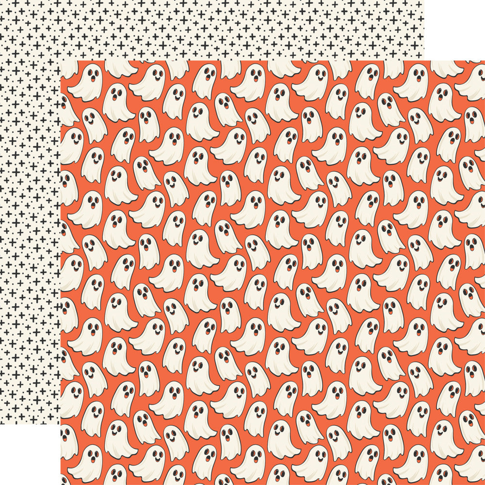 Echo Park, 12X12 Patterned Paper, Halloween Parade - Fa-Boo-Lous Ghosts