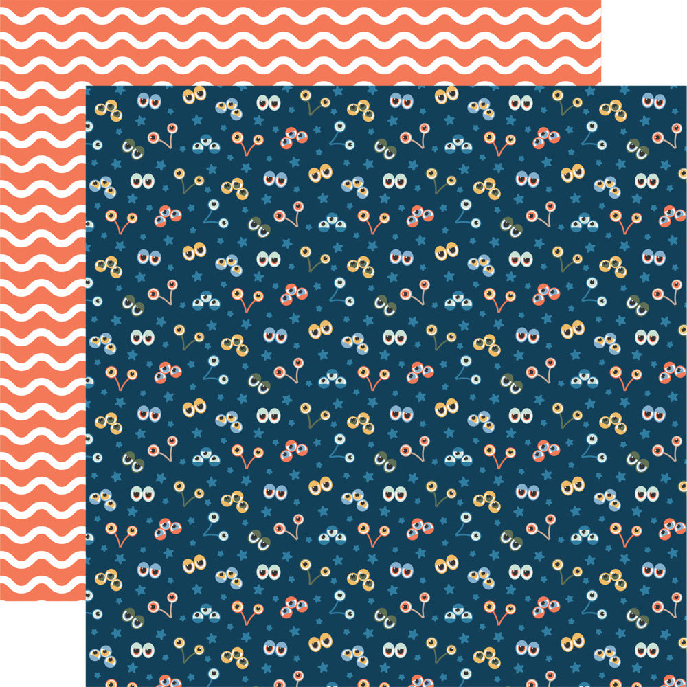 Echo Park, 12X12 Patterned Paper, My Favorite Monster - Eyes On Me