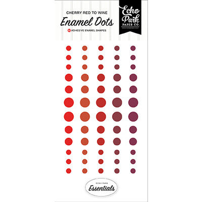 Echo Park, Enamel Dots, Cherry Red to Wine