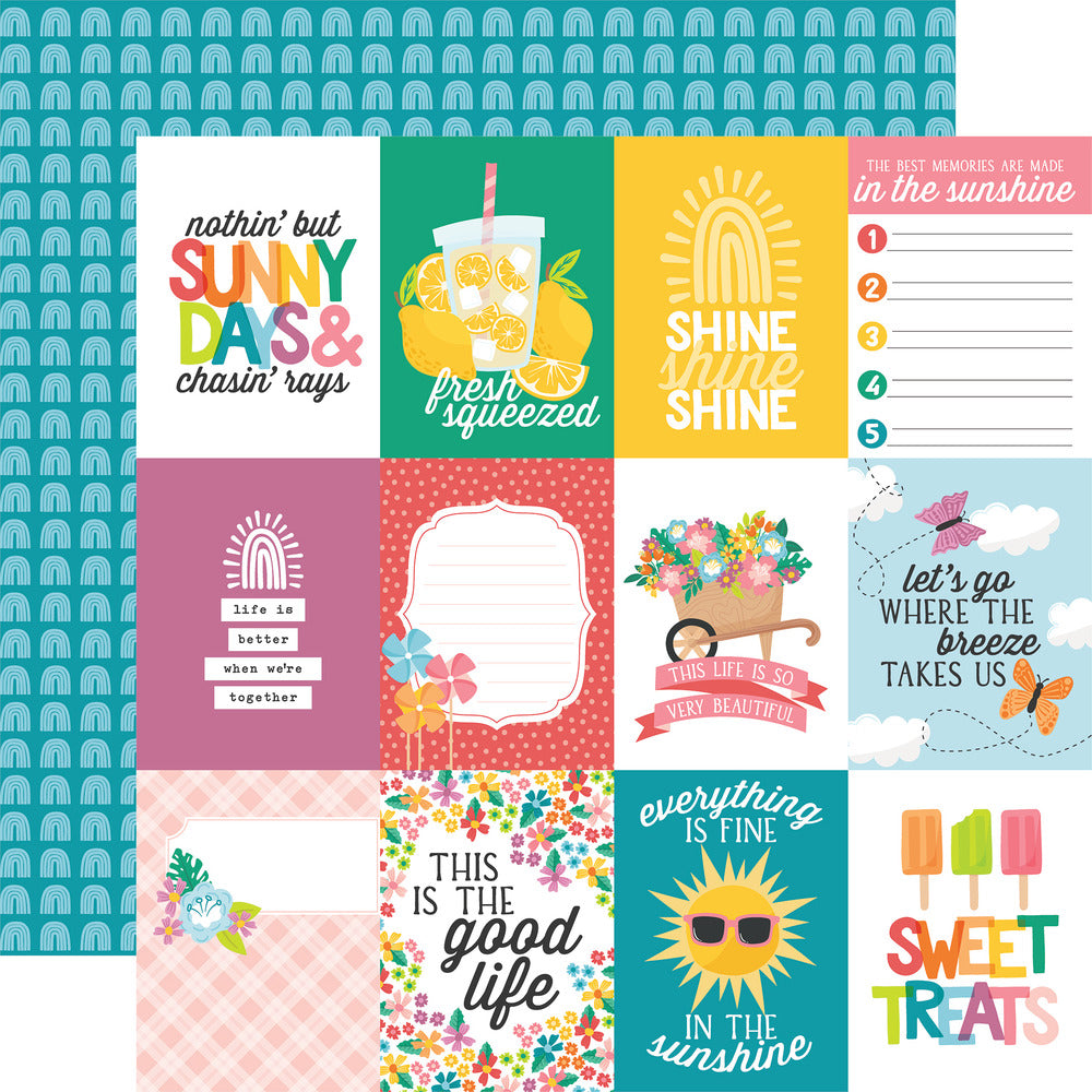 Echo Park; Sunny Days Ahead; 3 x 4 Journaling Cards