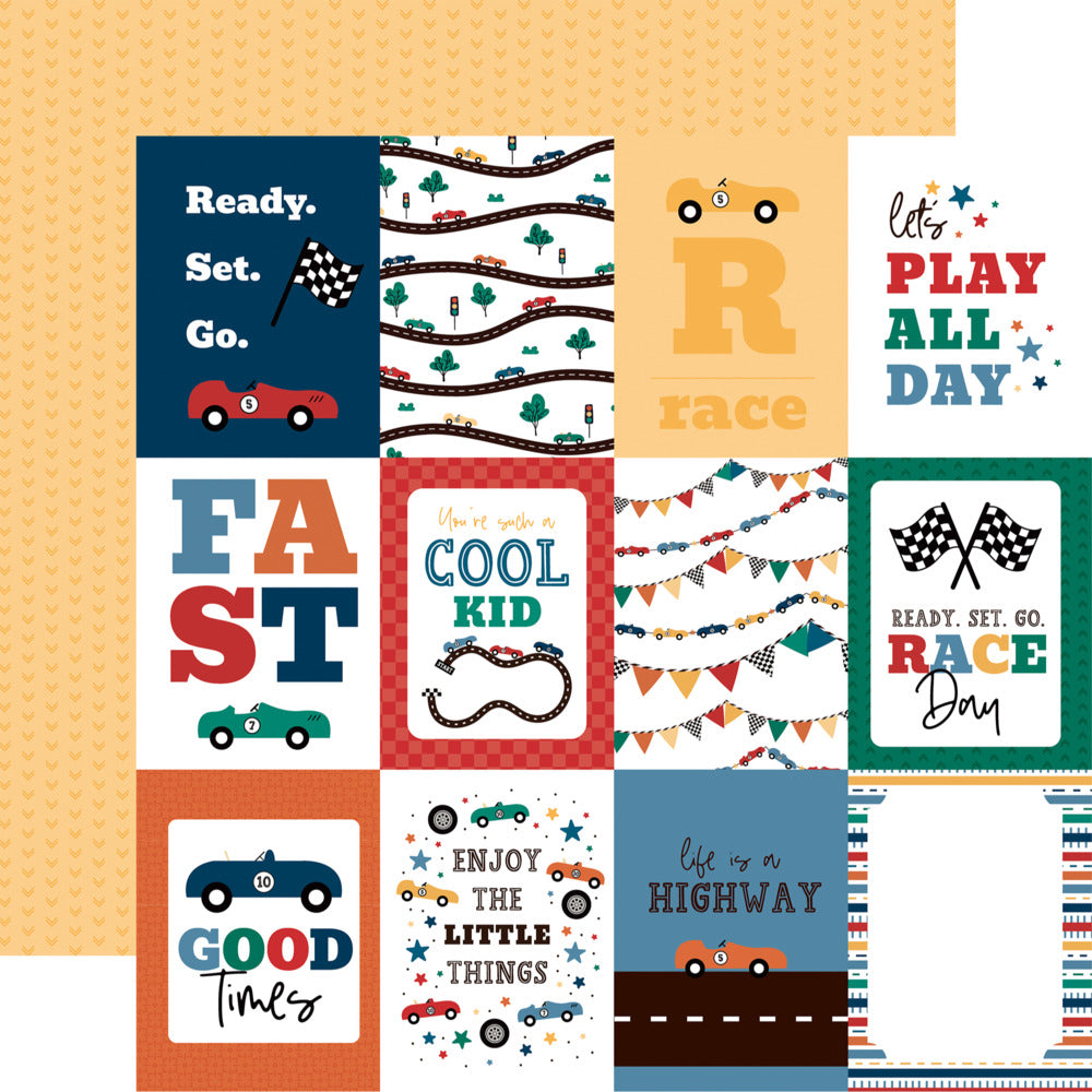 Echo Park, Vroom!, 3x4 Journaling Cards