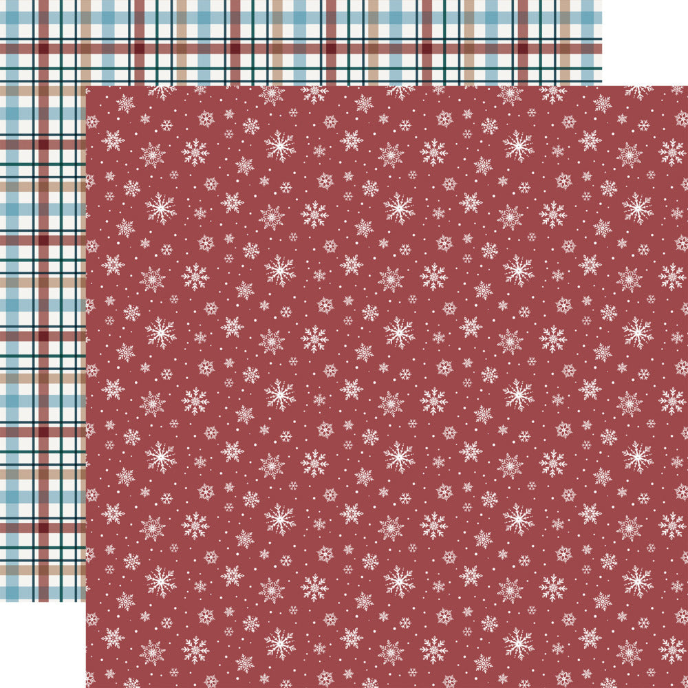 Echo Park, 12X12 Patterned Paper, Wonderful Winter Days - Sparkly Snowflakes