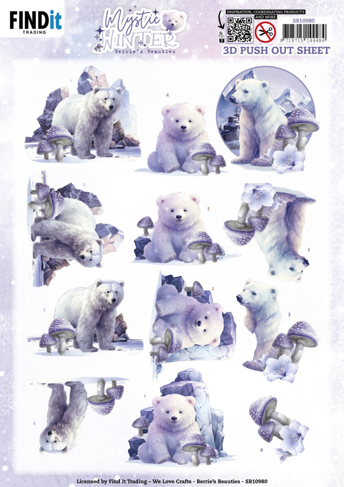 Find it ,Berries Beauties 3D Push Out, Mystic Winter - Mystic Polar Bears Pre-Orders