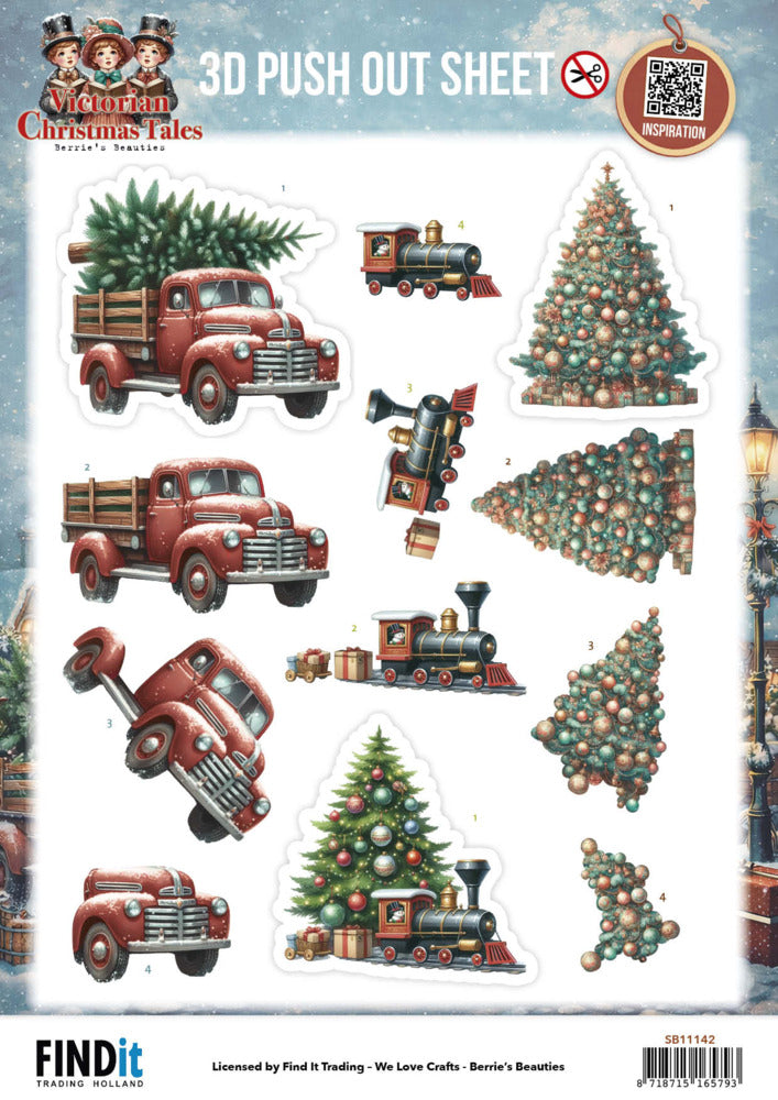 3D Push Out Sheet, Victorian Christmas Tales - Underneath The Christmas Tree Pre-order