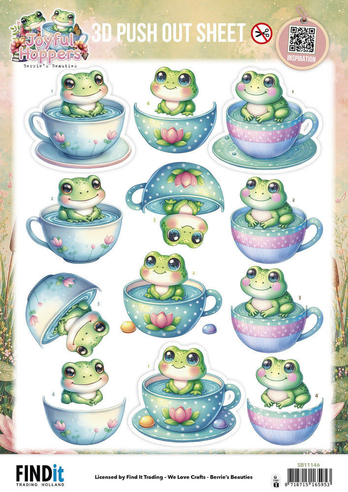Find it, Berries Beauties 3D Push Out Sheet, Joyful Hoppers - A Cup Of Frog Pre-order
