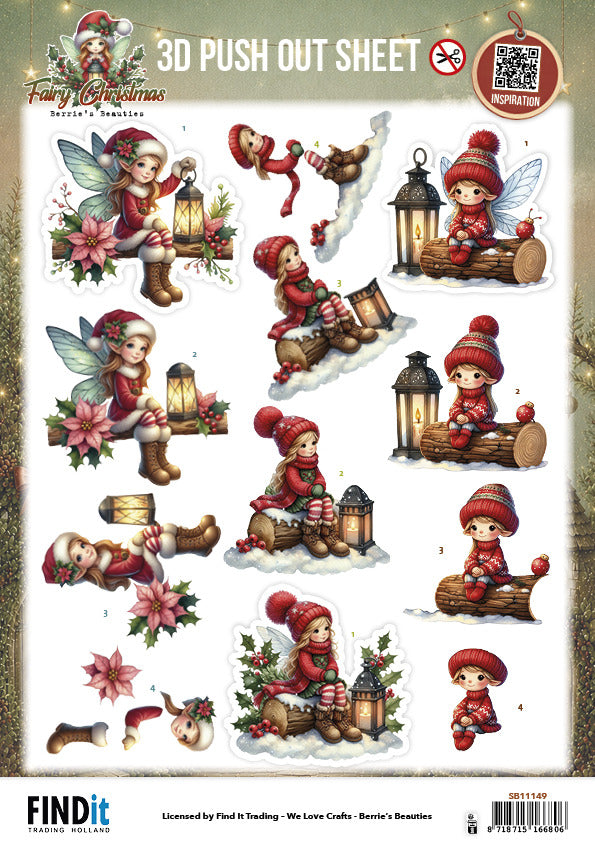 Find it, Berries Beauties 3D Push Out Sheet, Fairy Christmas - Lantern Pre-order