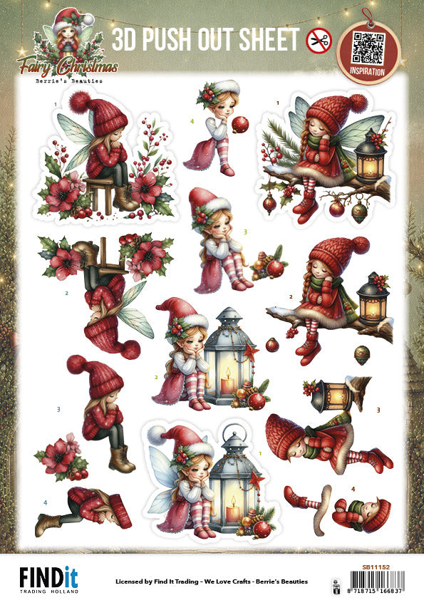 Find It,Berries Beauties 3D Push Out Sheet, Fairy Christmas - A Little Sad Pre-order