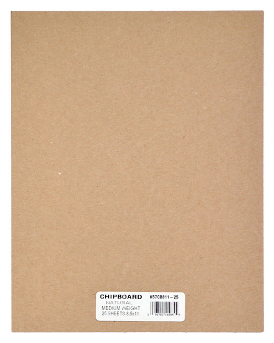 Grafix, Chipboard 8.5 x 11, Natural, 25 pack