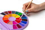 HIMI, Semi-Moist Watercolor Paint Set, 24 Colors in Pans & Paint Brush, Purple