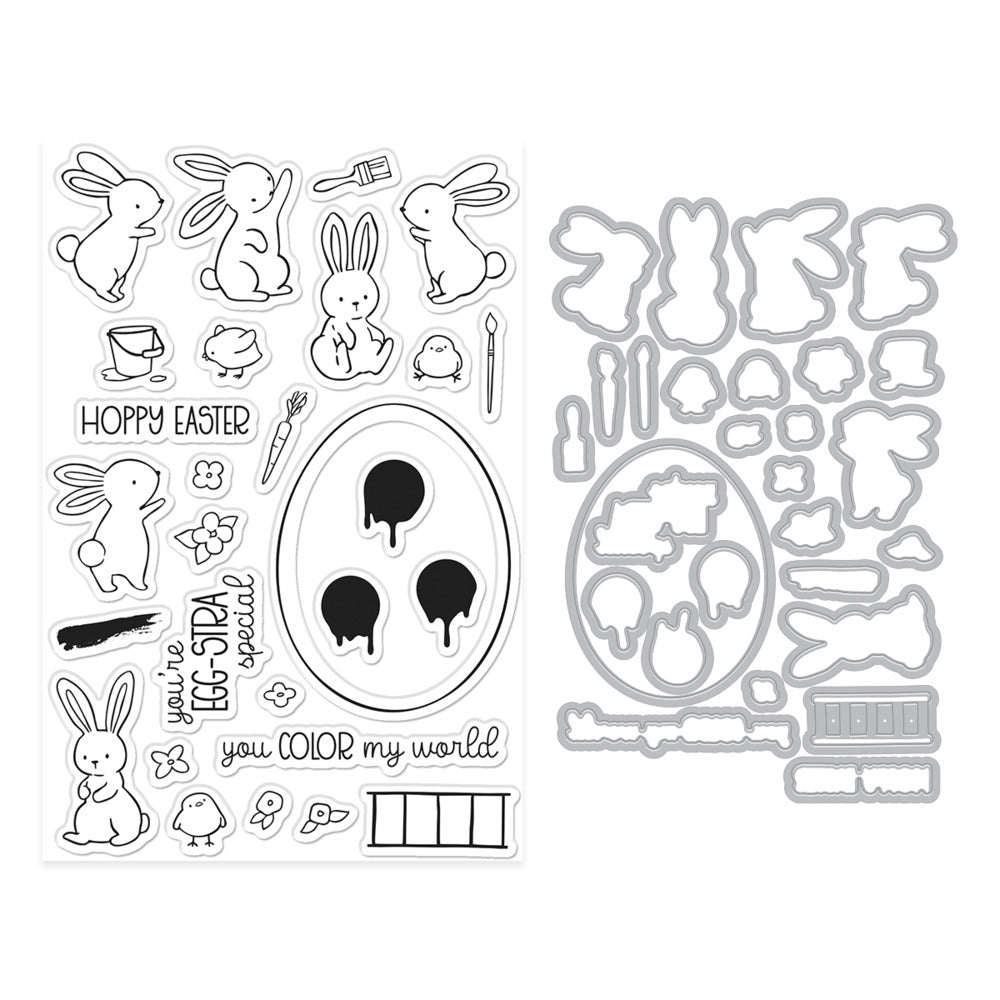 Hero Arts, Stamp & Cut Set, Color My World