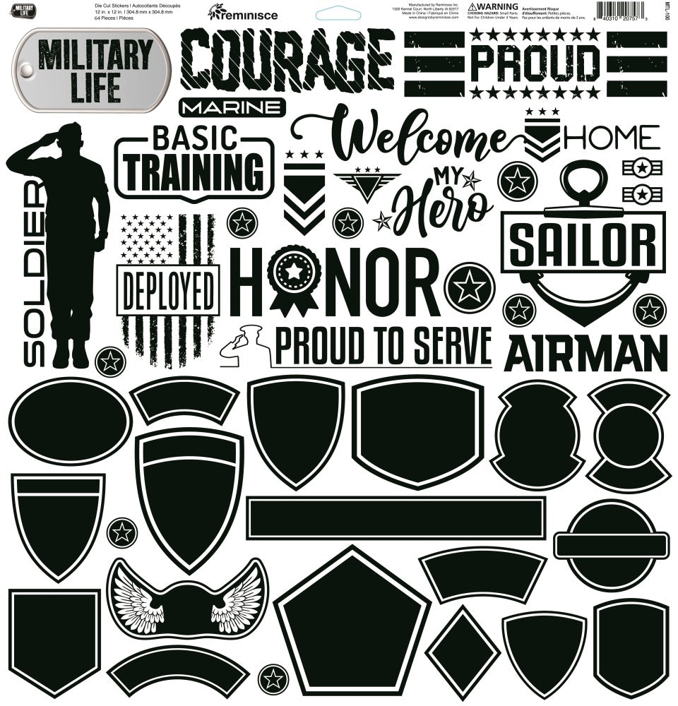 Reminisce, Military Life sticker Sheet