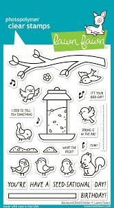 Lawn Fawn, Backyard Bird Feeder Stamp