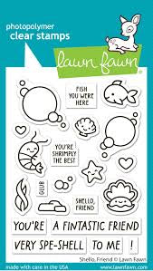 Lawn Fawn, Clear Stamp+ Die SET Shello, Friend
